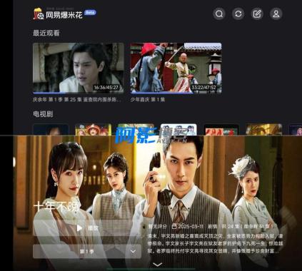 网易爆米花TV版2.5.1：聚合多网盘，畅享无缝影视体验-OKK资源网
